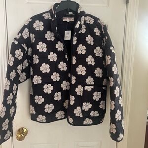 Free People Chloe Floral Print Jacket Size Medium (Black)